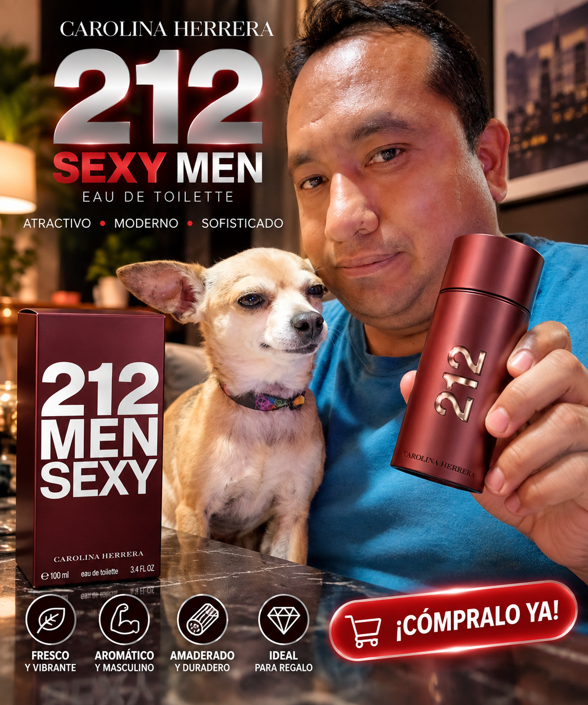 Perfume Carolina Herrera 212 Sexy Men Edt 100ml Para Hombre