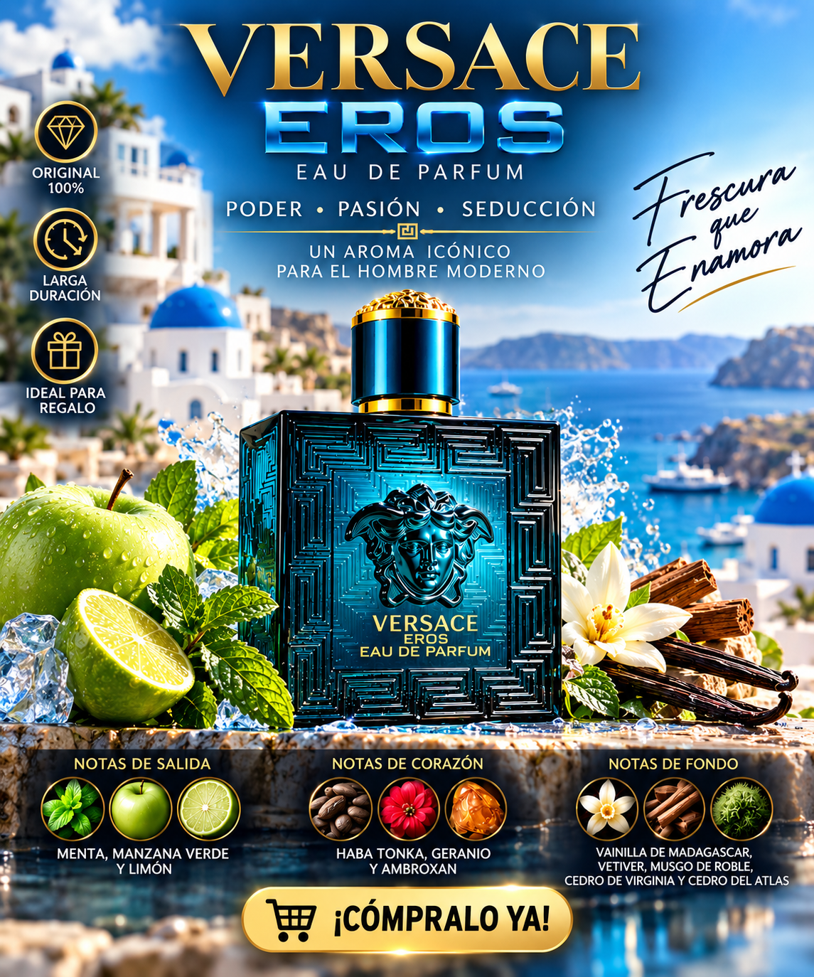 Versace Eros 100 Ml Edt Spray De Versace