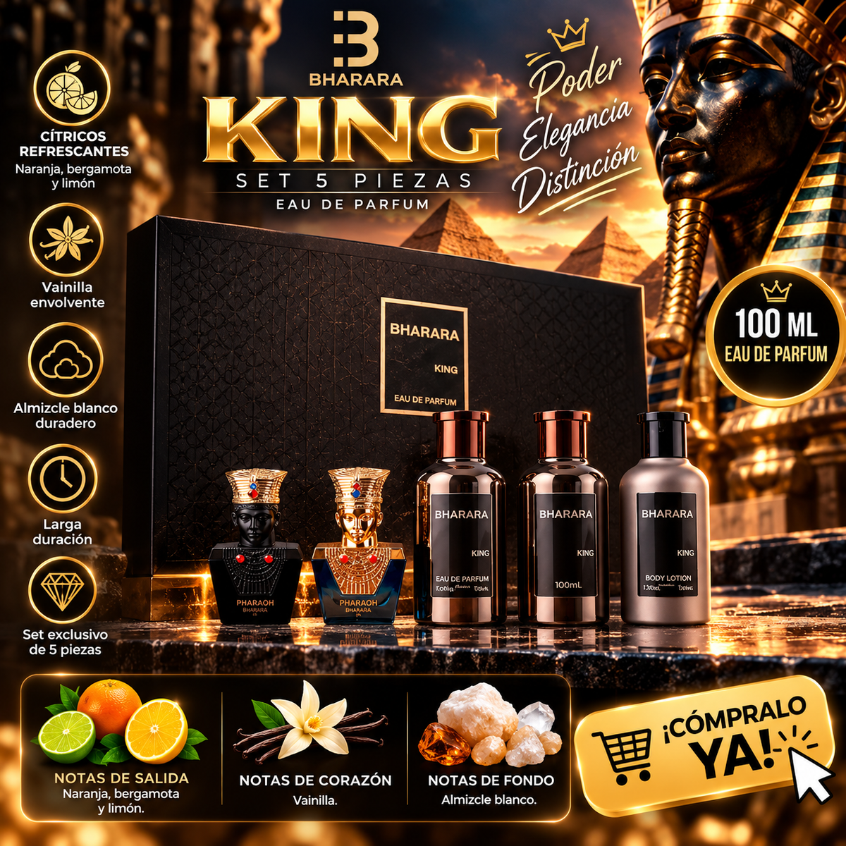 Bharara King Set 5 Pzas Faraon