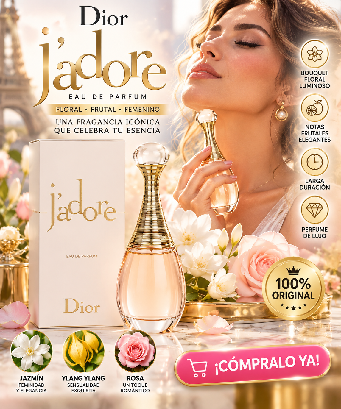 Dior J'adore Eau de Parfum Floral Frutal Spray 100ml Tradicional
