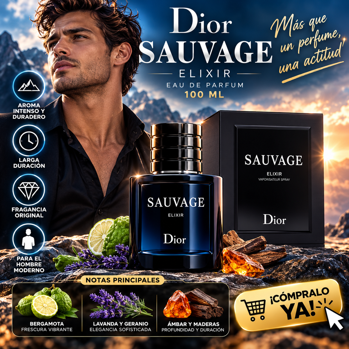 Perfume Sauvage Dior Elixir Original Edp 100ml Para Hombre