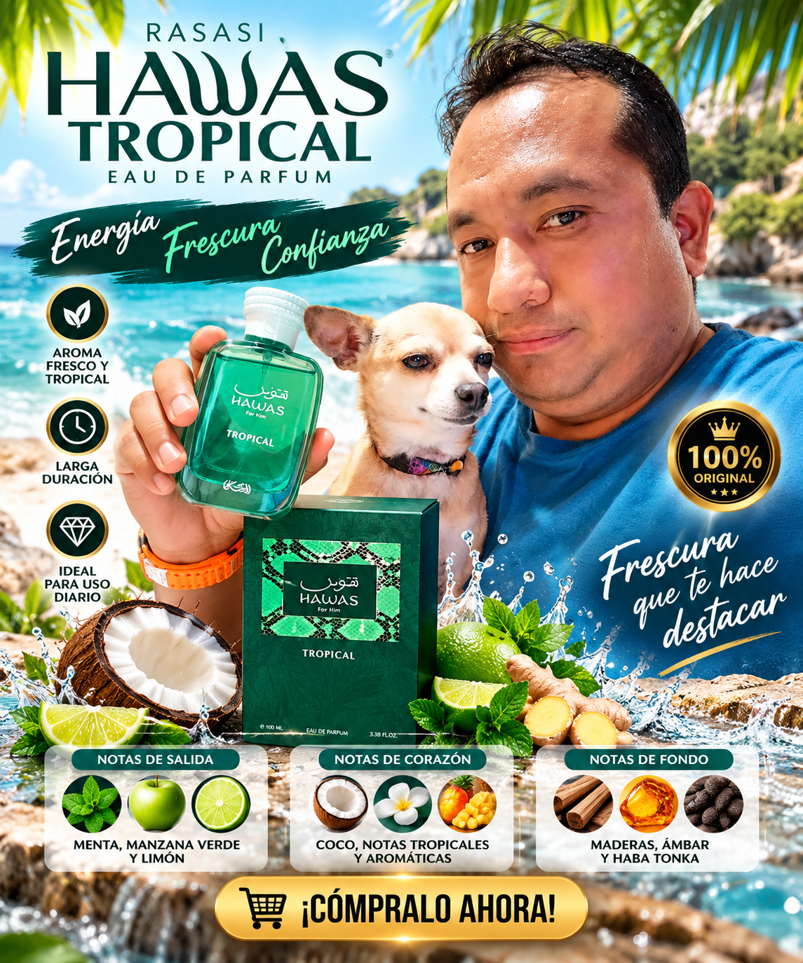Rasasi Hawas Tropical Eau De Parfum 100 Ml Hawas Hombre