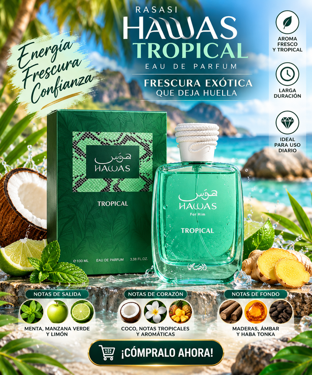 Rasasi Hawas Tropical Eau De Parfum 100 Ml Hawas Hombre