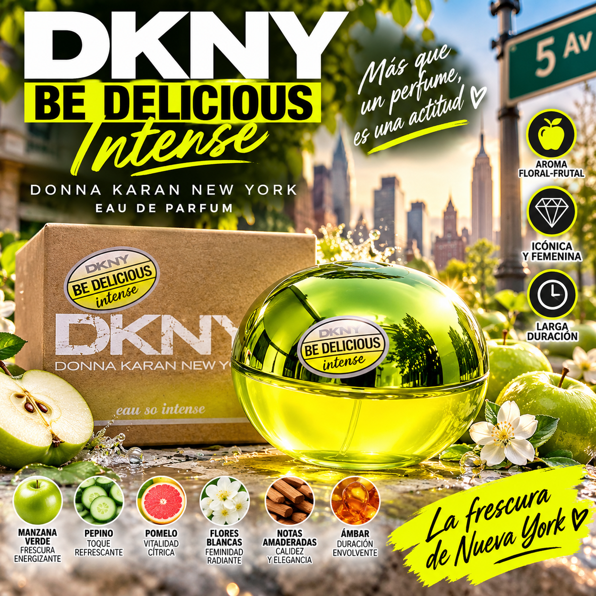 🍏✨ DKNY Be Delicious  Un aroma que enamora 💚