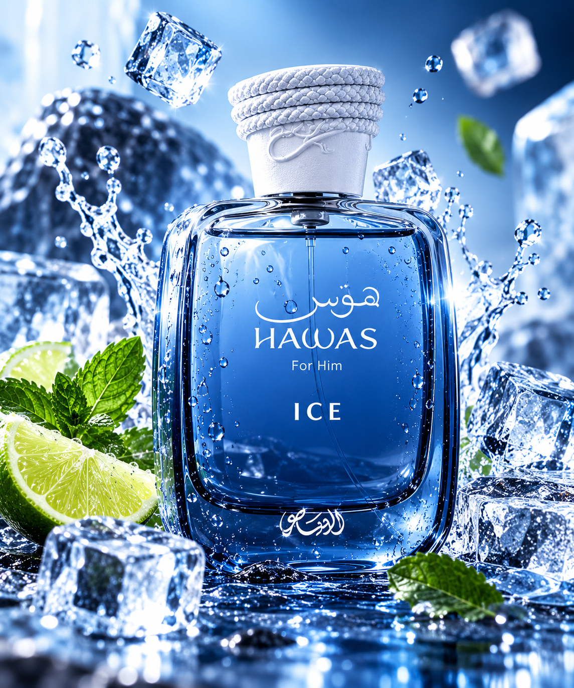 Perfume Hawas Ice Edp 100ml Aromático Amaderado Spray Para Hombre