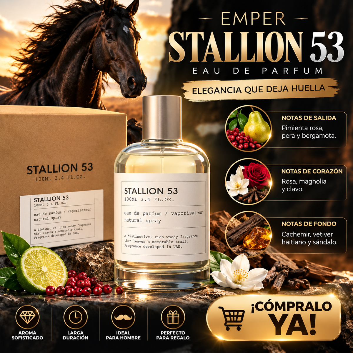 Stallion 53 Emper Unisex Edp 100 Ml Original Perfume
