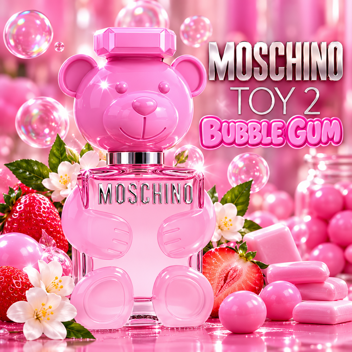 Set Moschino Toy 2 Bubble Gum Edt 100ml Mini talla Crema