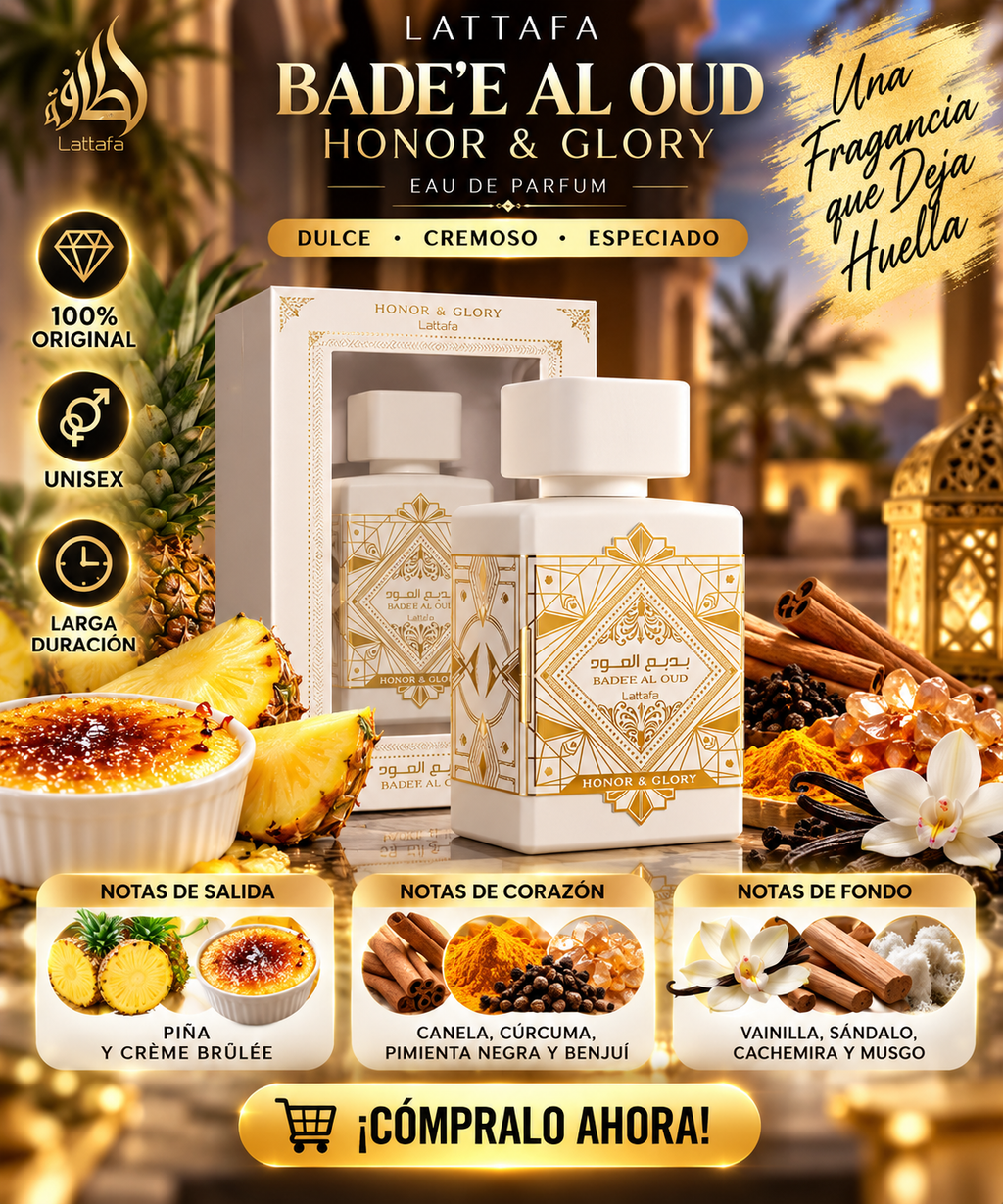 Lattafa Bade'e Al Oud Honor & Glory Eau de Parfum de 100 ml