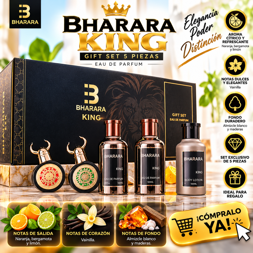 Bharara King Perfume Caballero Gift Set 5 Pz W Viking