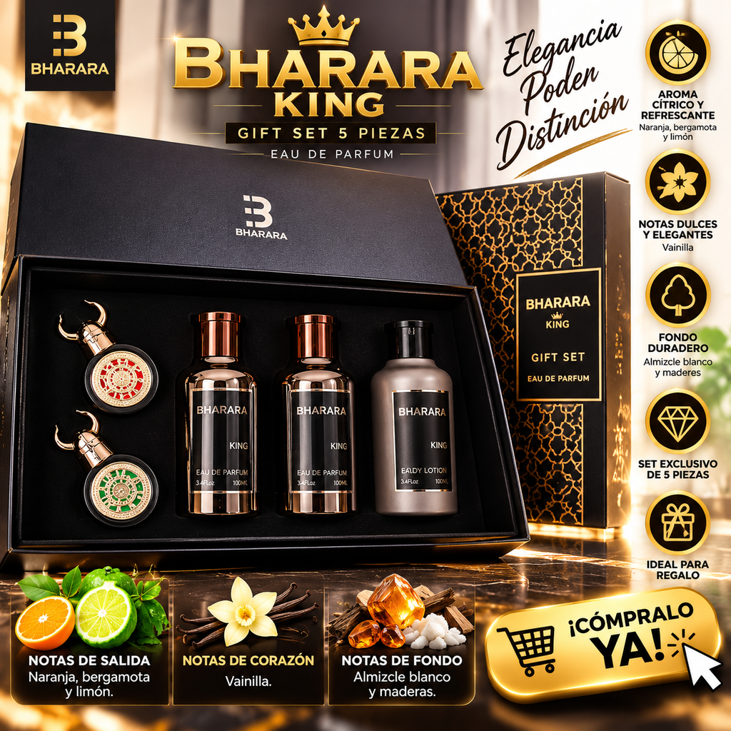 Bharara King Perfume Caballero Gift Set 5 Pz W Viking